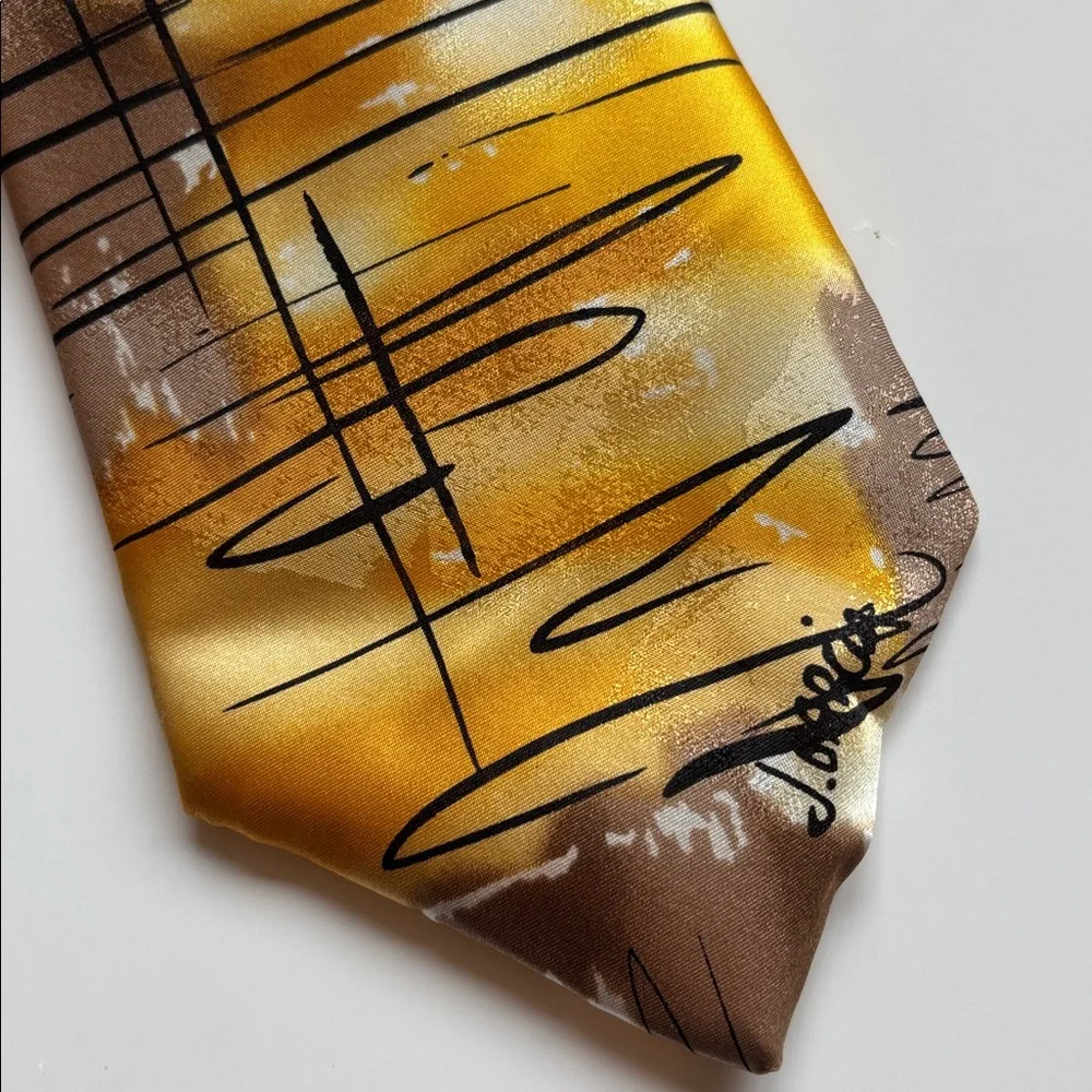 J. Garcia Neck Tie Mesa Special Edition Artist Proof‎ 7 Gift Silk Yellow Blue